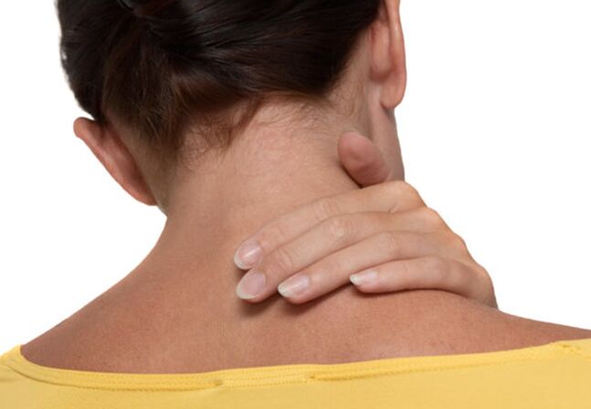 Cervical pain with the cervical spine with osteochondrosis
