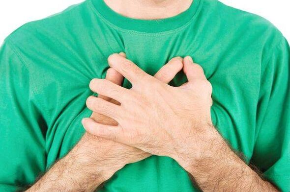 chest pain caused by osteochondrosis
